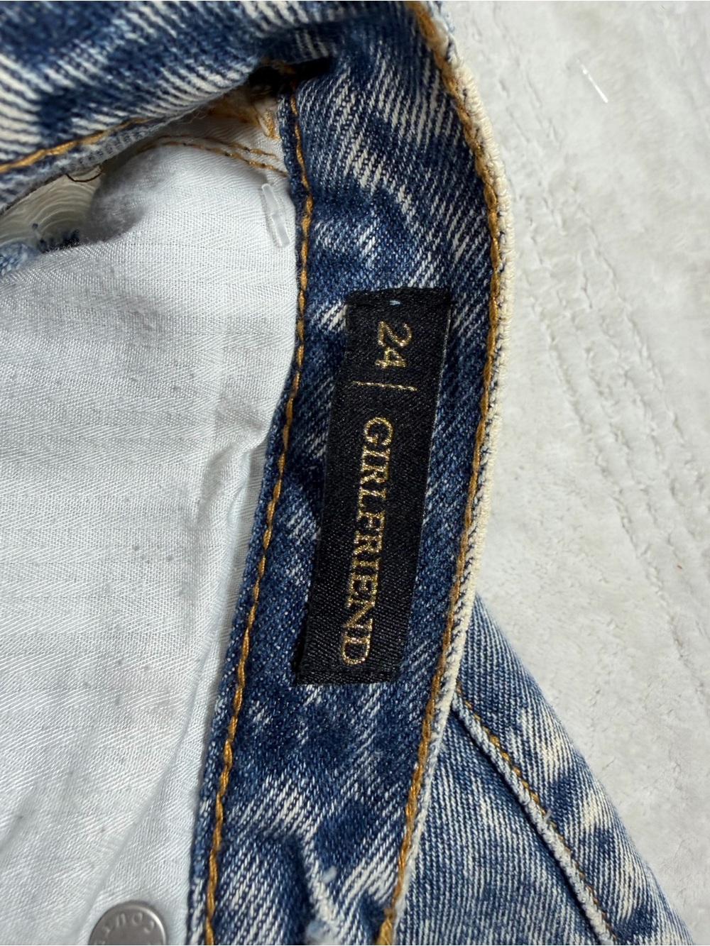 Juicy Couture Black Label Acid Wash Girlfriend Jeans Size 24 - Picture 7 of 10